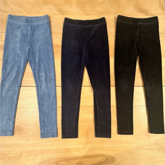J.Crew Crewcuts Kids Velvet Leggings Set of 3 - Blue Navy Black